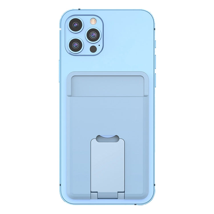 CY133H Silicone Magnetic Phone Holder with Card Holder Function — Magnetic(Dark Blue)