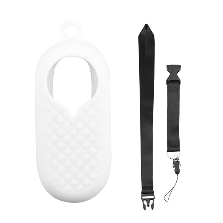 2 PCS Thumb Camera Silicone Case + Lanyard For Insta360 GO2 — Black