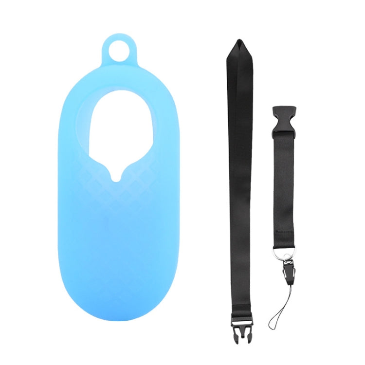 2 PCS Thumb Camera Silicone Case + Lanyard For Insta360 GO2 — White