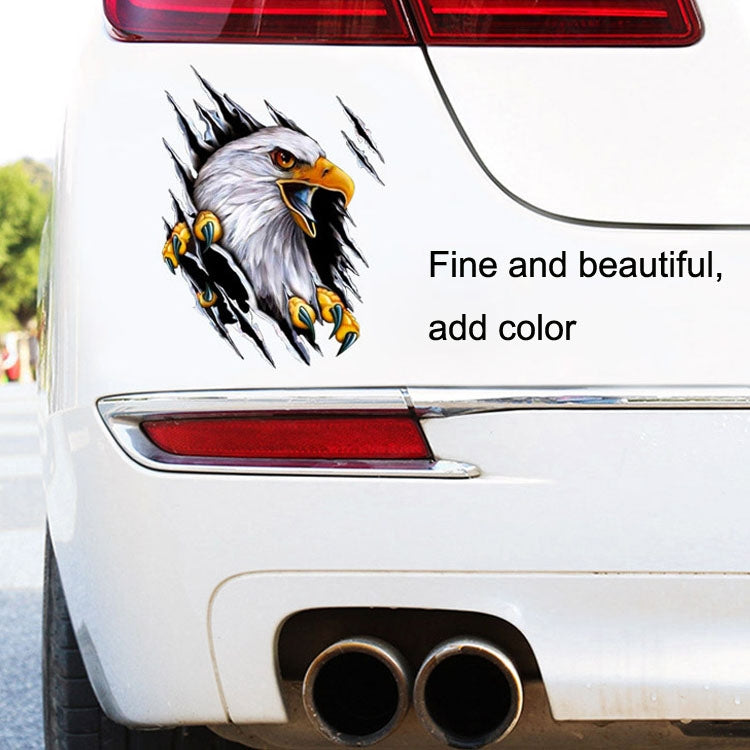 5PCS Tear Eagle 3D Car Sticker Scratch Covering Body Pull Flower Sticker, Style: