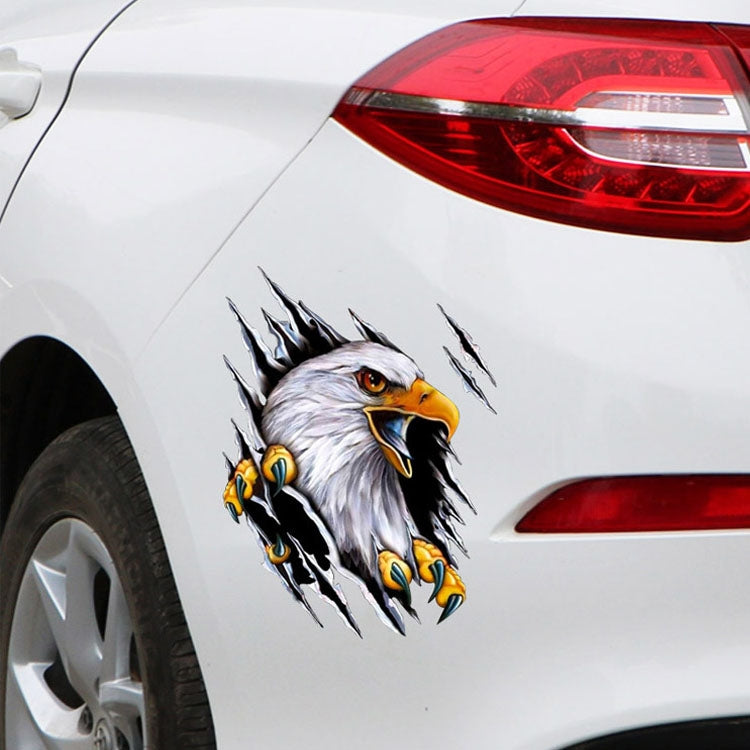 5PCS Tear Eagle 3D Car Sticker Scratch Covering Body Pull Flower Sticker, Style: