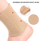 Skating SEBS Sports Ankle Support Elastic Compression Soft Foot Cover — Black