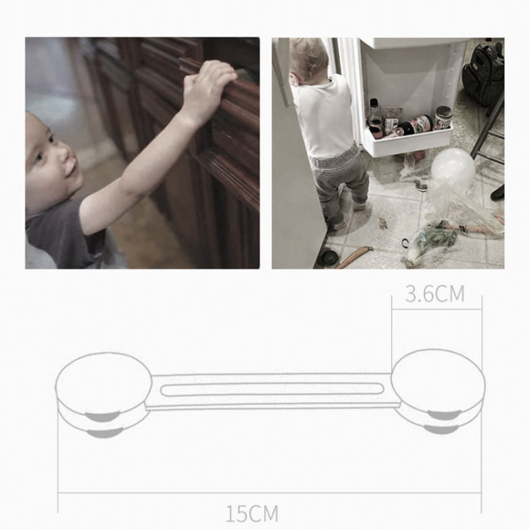 Children Drawer Anti-opening Cabinet Door Refrigerator Safety Lock — Pair Lock 10 PCS/Pack