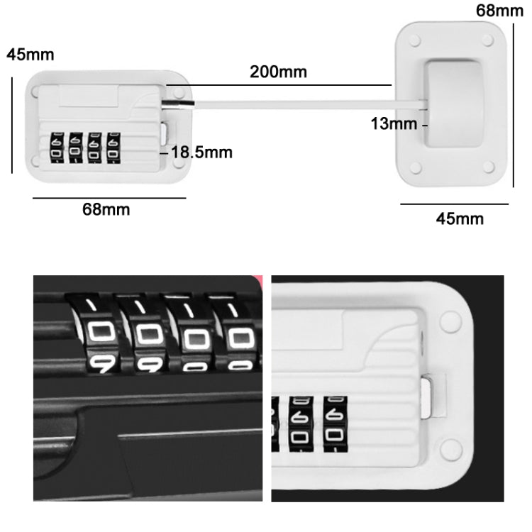 Children Window Anti-fall Protection Password Lock — Black