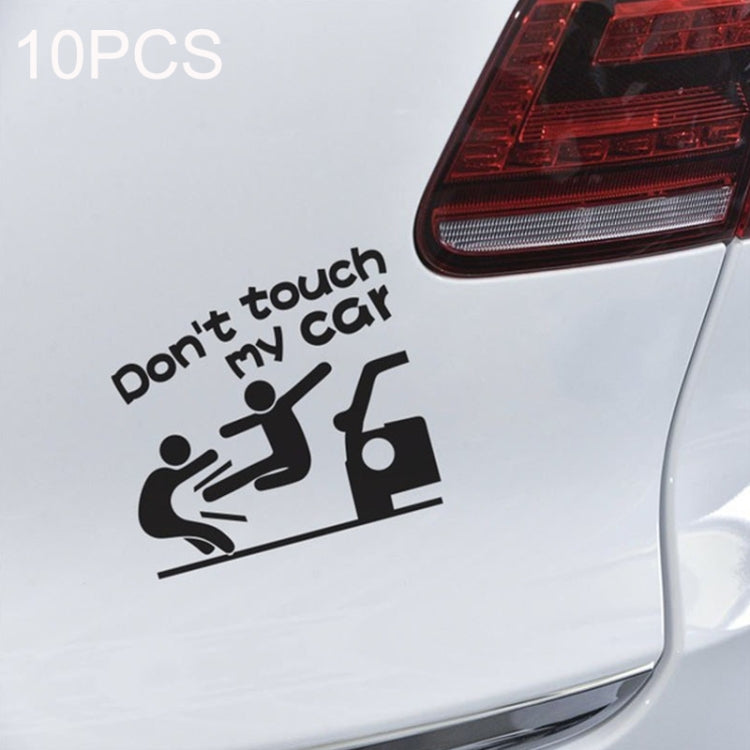 10PCS Reflective Funny Text Do Not Touch My Car Car Sticker