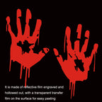 5 Sets Waterproof Sunscreen Reflective Car Sticker Blood Handprint Halloween Sticker — Blood Handprint