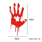 5 Sets Waterproof Sunscreen Reflective Car Sticker Blood Handprint Halloween Sticker — view 3