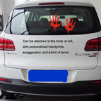 5 Sets Waterproof Sunscreen Reflective Car Sticker Blood Handprint Halloween Sticker — view 4