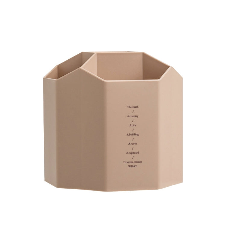 Large Capacity Desktop Storage Box Student Office Pen Bucket — Non-rotating Dark Pink