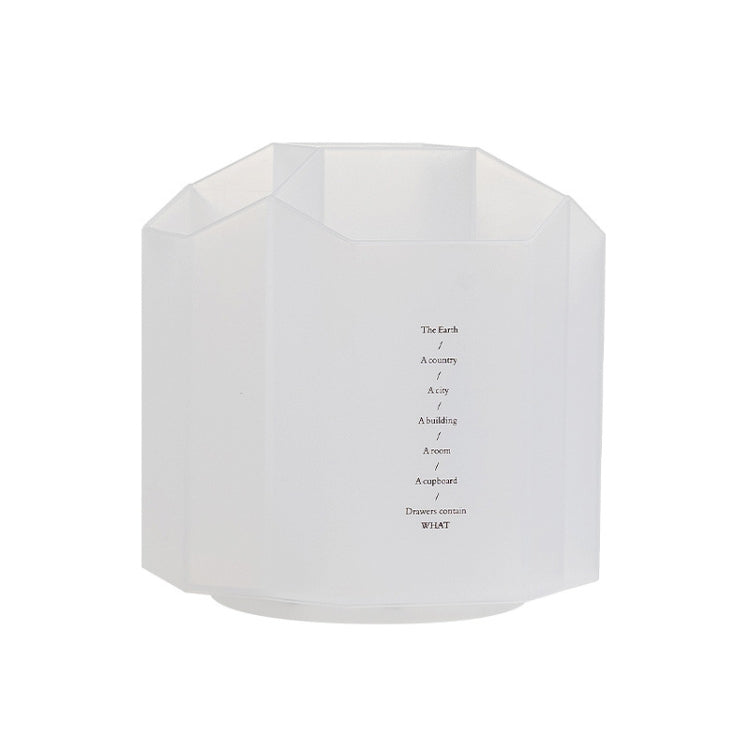 Large Capacity Desktop Storage Box Student Office Pen Bucket — Rotating Transparent