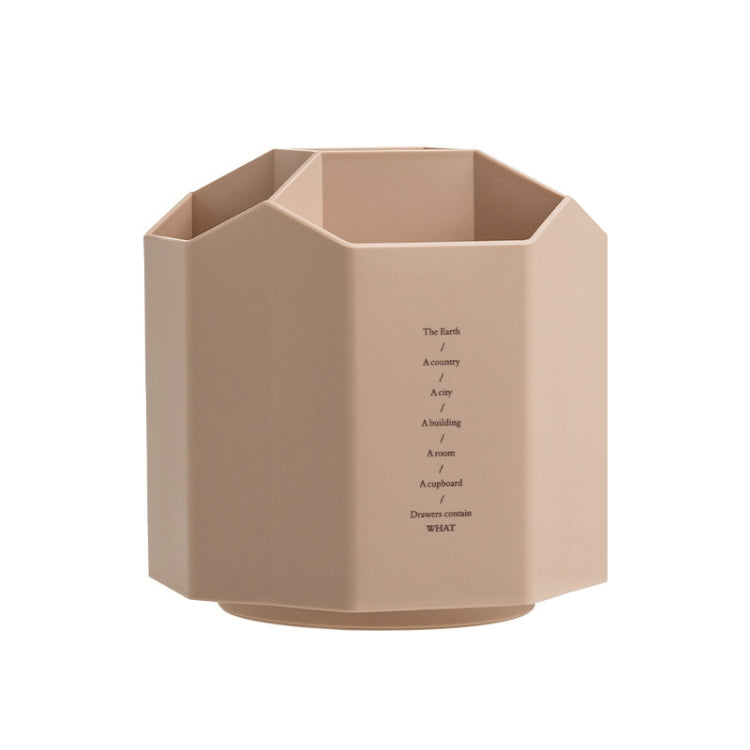 Large Capacity Desktop Storage Box Student Office Pen Bucket — Rotate Dark Pink