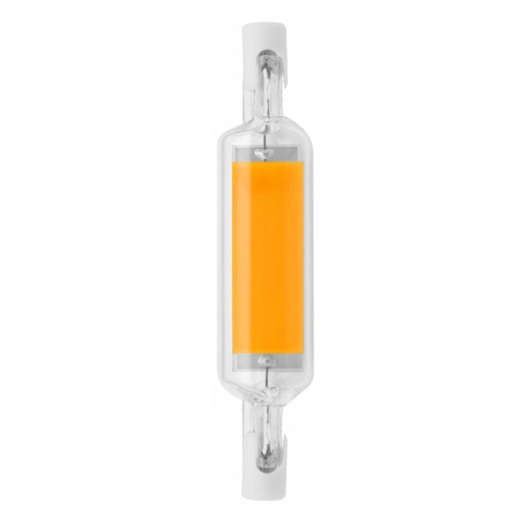 R7S LED COB Dimmer Glass Lamp Double-end Horizontal Plug-in Light — 220v Natural White Light