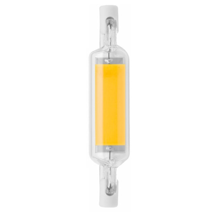 R7S LED COB Dimmer Glass Lamp Double-end Horizontal Plug-in Light — 110V Cold White Light