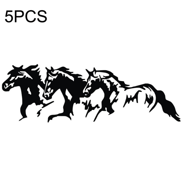 5PCS FGM-002 Carving Reflective Stickers Galloping Horse Car Body Sticker