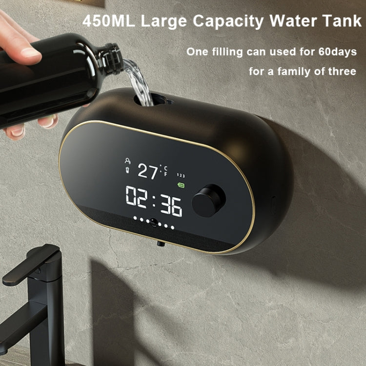 W2 Wall-mounted USB Charging Automatic Foam Soap Dispenser With Time Temperature Display — view 7