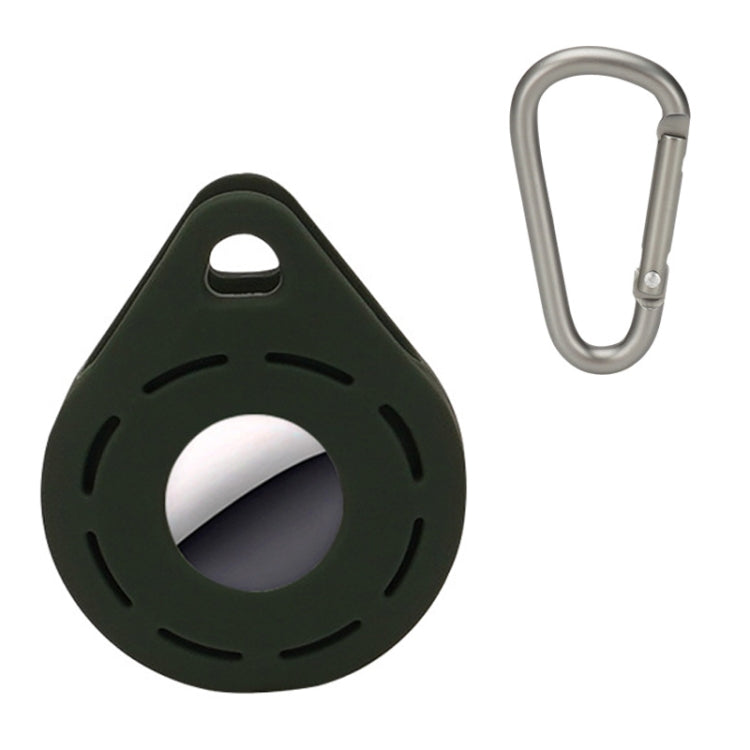 Location Tracker Anti-Lost Silicone Protective Cover For AirTag 2nd Gen / AirTag 1st Gen — Ink Green