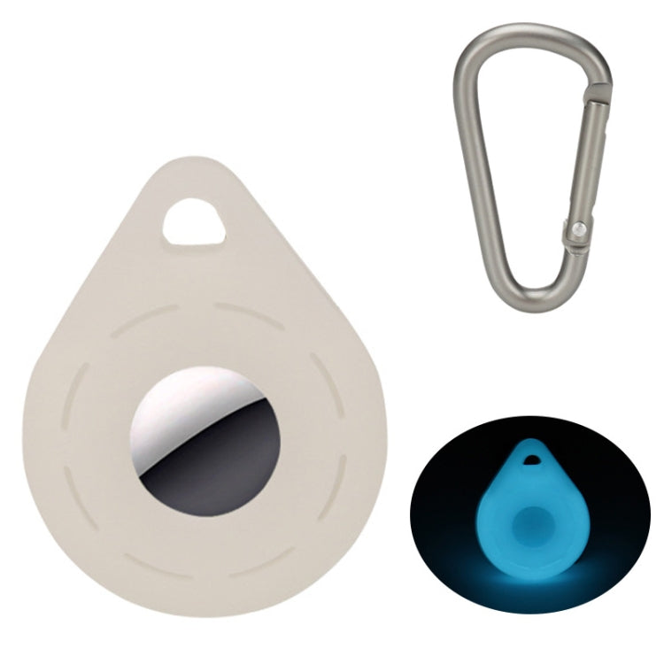 Location Tracker Anti-Lost Silicone Protective Cover For AirTag 2nd Gen / AirTag 1st Gen — Luminous White