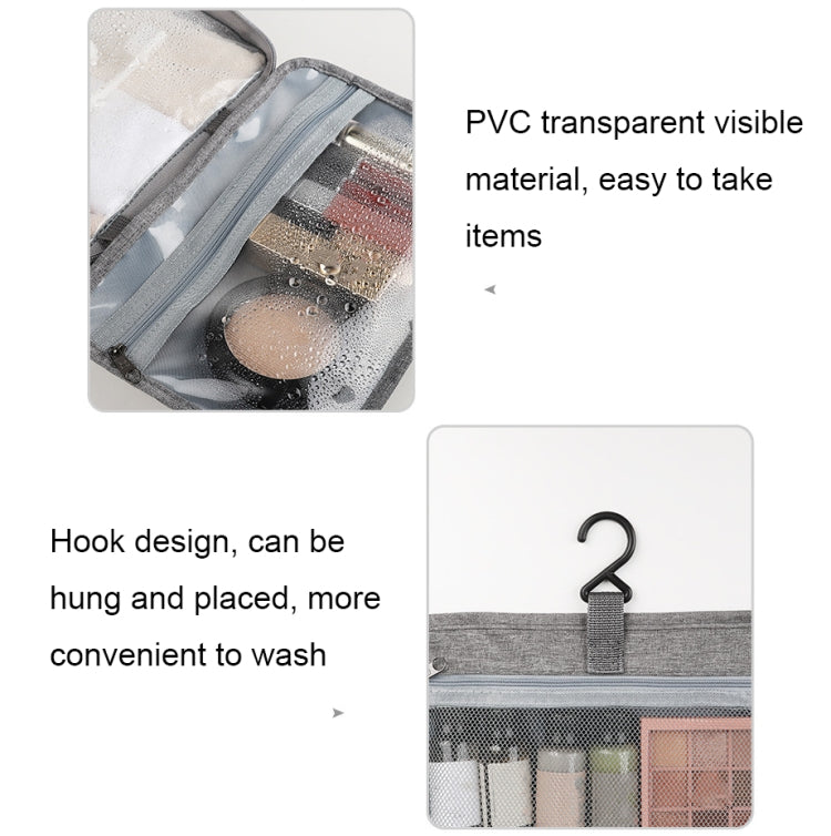 13552A Travel Waterproof Foldable Toiletry Bag Cosmetic Bag with Hook