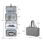 13552A Travel Waterproof Foldable Toiletry Bag Cosmetic Bag with Hook