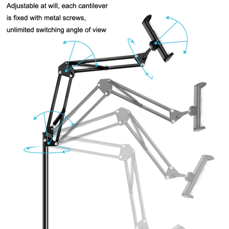 135cm Mobile Phone Tablet Live Broadcast Bedside Lifting Bracket