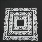 Metal Hand Scrapbooking Embossing Cutting Die, Square Lace
