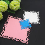 Metal Hand Scrapbooking Embossing Cutting Die, Square Lace
