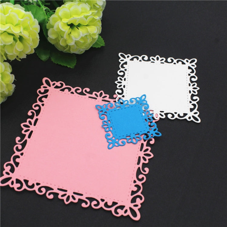 Metal Hand Scrapbooking Embossing Cutting Die, Square Lace