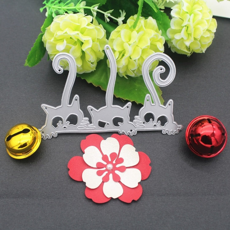 Metal Embossing Cutting Die, Three Kittens
