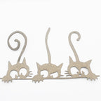 Metal Embossing Cutting Die, Three Kittens