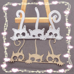 Metal Embossing Cutting Die, Three Kittens