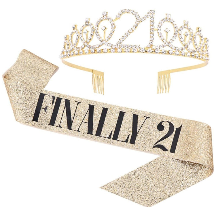WM-02 Crystal Diamond Birthday Party Wedding Updo Crown, Color: Gold Queen Set1 — Rose Gold 21