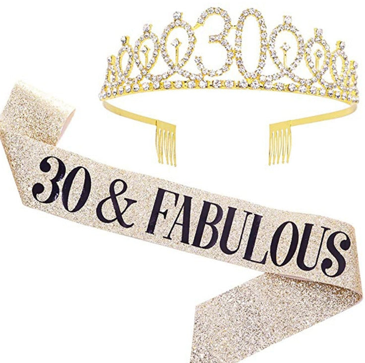 WM-02 Crystal Diamond Birthday Party Wedding Updo Crown, Color: Gold Queen Set1 — Rose Gold 30