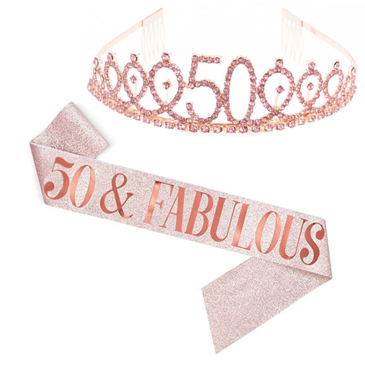 WM-02 Crystal Diamond Birthday Party Wedding Updo Crown, Color: Gold Queen Set1 — Rose Gold 40