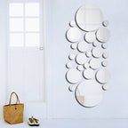 JM004 26PCS Bedroom Geometric Round Stereo Acrylic Mirror Wall Sticker — Gold