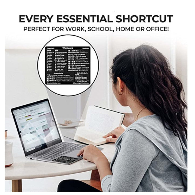 PC Reference Keyboard Shortcut Sticker Adhesive For PC Laptop Desktop