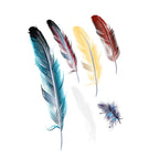 5 Sets Car 3D Feather Body Sticker Scratch Blocking Sticker