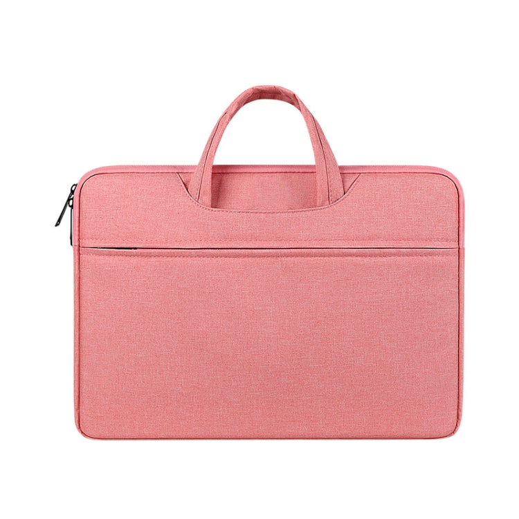 ST01 Large-Capacity Waterproof Shock-Absorbing Laptop Handbag — Lady Pink