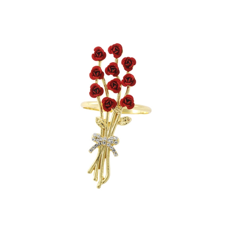 Valentine Day Rose Alloy Napkin Ring, Specification: Z1010-2 — Z1009-2