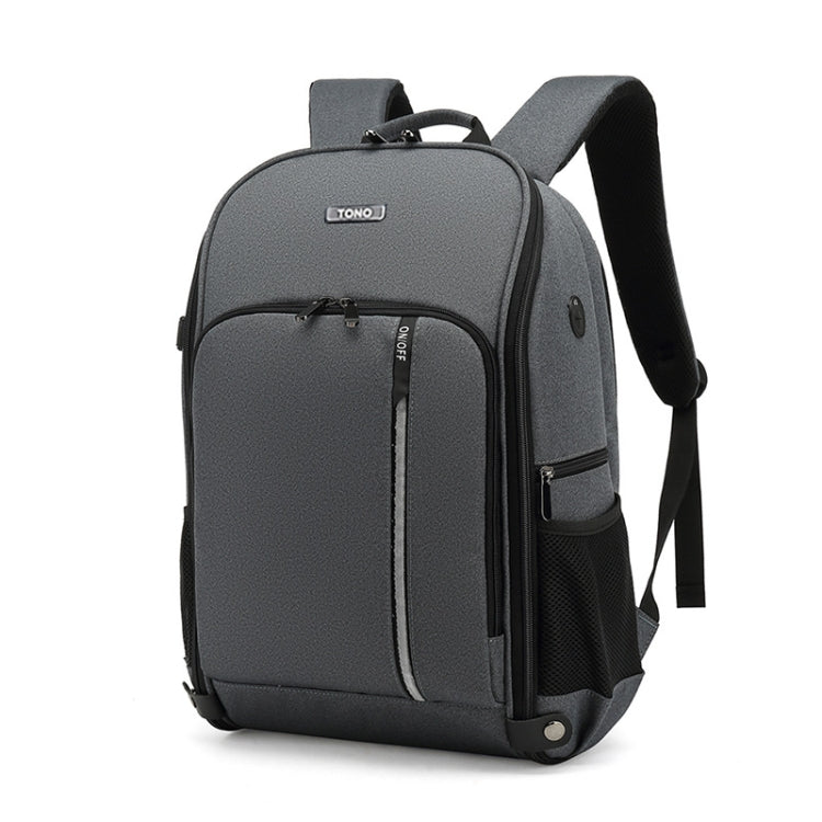 TONO LED Light SLR Digital Camera Backpack With USB Port — Black