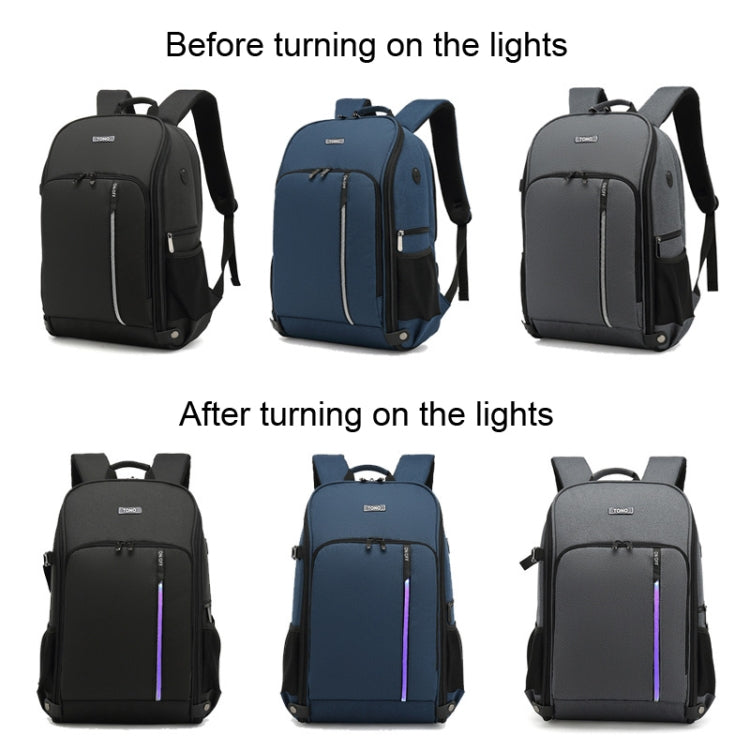 TONO LED Light SLR Digital Camera Backpack With USB Port — view 6