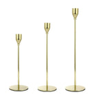 3 PCS / Set Home Decoration Wedding Wrought Iron Candle Holder, Style: