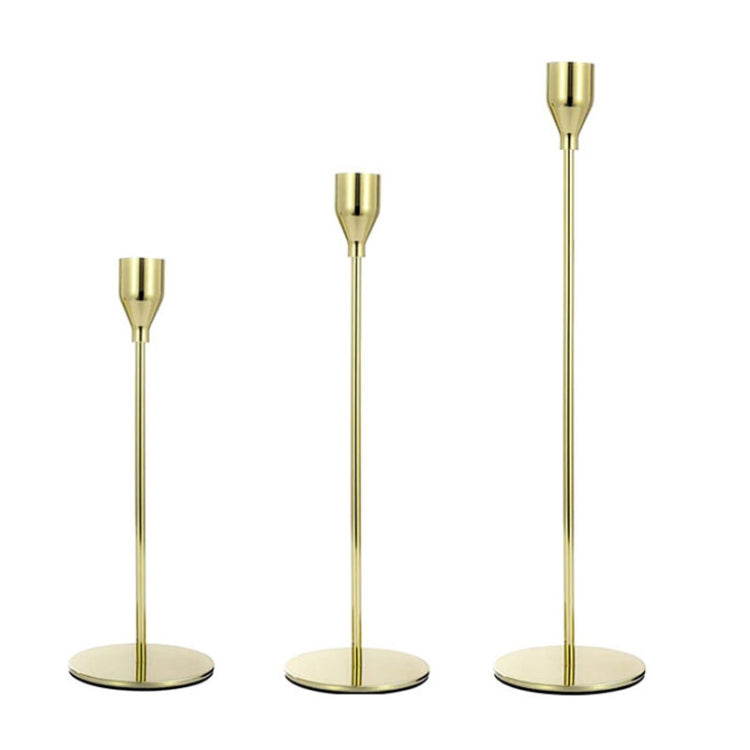 3 PCS / Set Home Decoration Wedding Wrought Iron Candle Holder, Style: