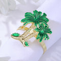 Western Restaurant Coconut Tree Metal Napkin Ring