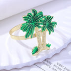 Western Restaurant Coconut Tree Metal Napkin Ring — view 4