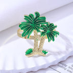 Western Restaurant Coconut Tree Metal Napkin Ring — view 5