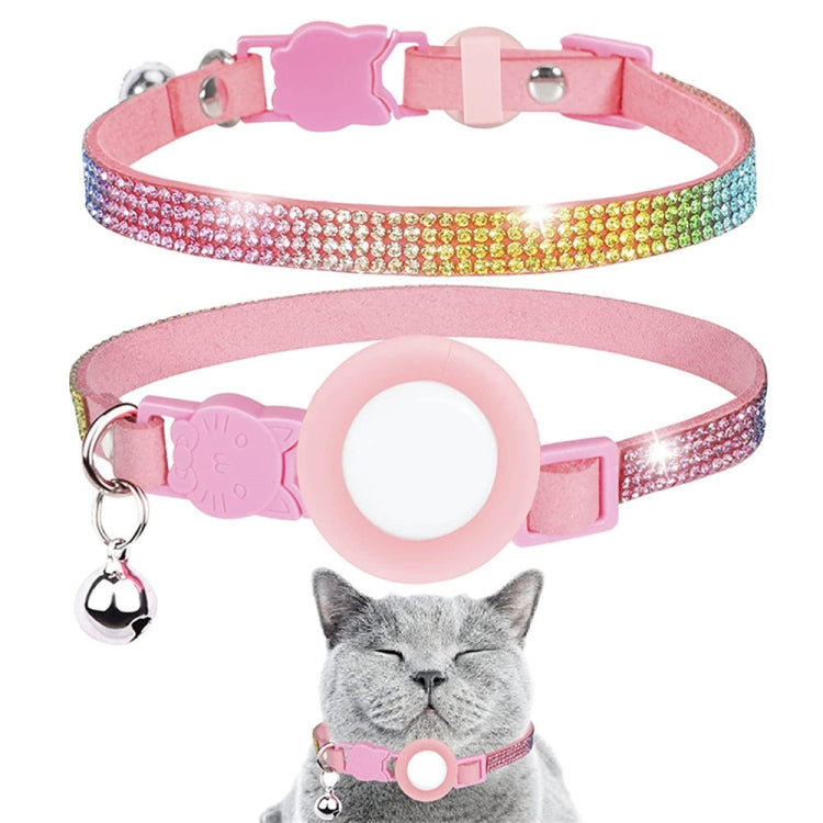 Rhinestone Pet Collar with Bell for AirTag 2nd Gen / AirTag 1st Gen Tracker Case