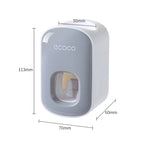 ECOCO E1922 Children Adult Double Position Automatic Toothpaste Squeezing Device — E1922 Grey