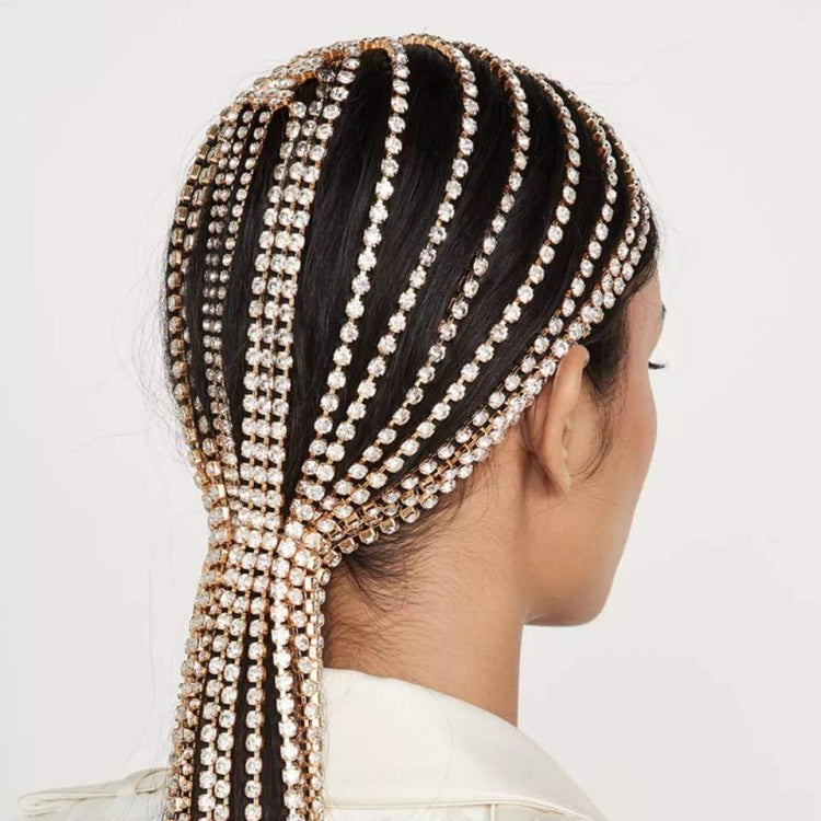 823 Personality Rhinestone Tassel Headband Party Wedding Hair Accessories