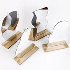 Irregular Acrylic Mirror With Wooden Base Photo Props