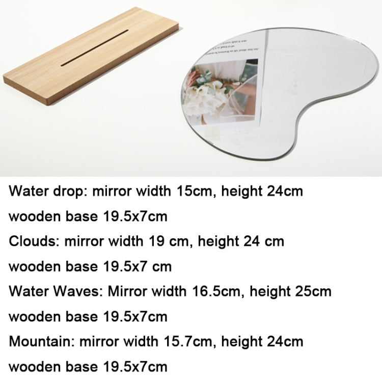Irregular Acrylic Mirror With Wooden Base Photo Props
